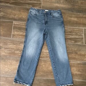Good American Blue Cropped Ankle Jeans